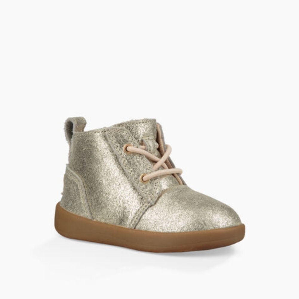 UGG Kristjan Toddler Distressed Metallic Suede Chukka Boots